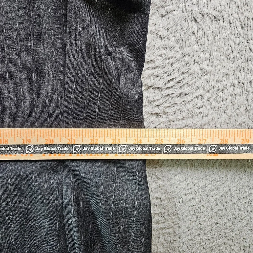 Lauren Ralph Lauren 48R Wool Suit‎ Blazer Sport Coat Men Gray Pinstriped